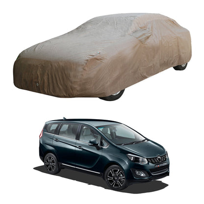 Oshotto Brown 100% Waterproof Car Body Cover with Mirror Pockets For Mahindra Marazzo