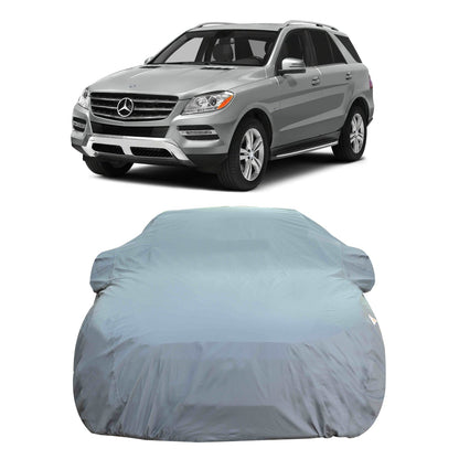 Oshotto Dark Grey 100% Anti Reflective, dustproof and Water Proof Car Body Cover with Mirror Pocket For Mercedes Benz ML 250/350