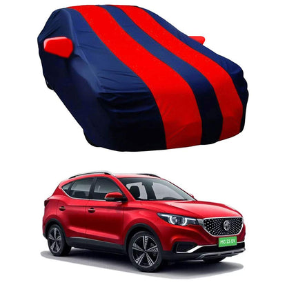 Oshotto Taffeta Car Body Cover with Mirror Pocket For MG ZS EV (Red, Blue)