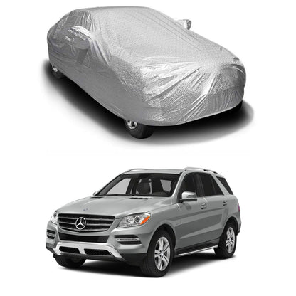 Oshotto Spyro Silver Anti Reflective, dustproof and Water Proof Car Body Cover with Mirror Pockets For Mercedes Benz ML 250/350