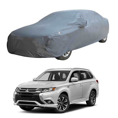 Oshotto Dark Grey 100% Anti Reflective, dustproof and Water Proof Car Body Cover with Mirror Pockets For Mitsubishi Outlander