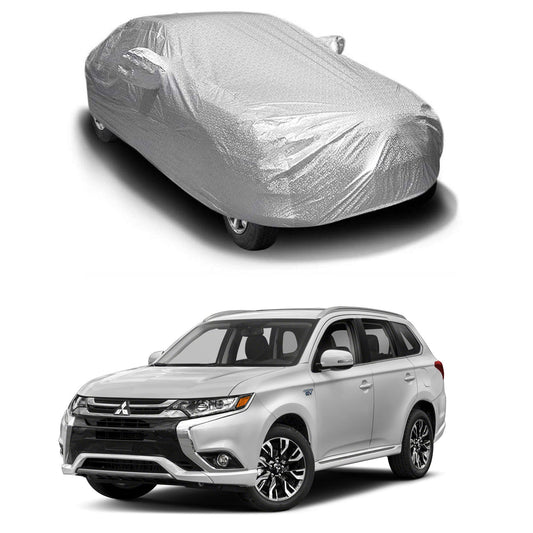 Oshotto Spyro Silver Anti Reflective, dustproof and Water Proof Car Body Cover with Mirror Pockets For Mitsubishi Outlander