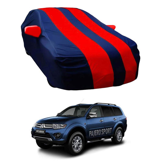 Oshotto Taffeta Car Body Cover with Mirror Pocket For Mitsubishi Pajero Sport (Red, Blue)