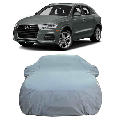 Oshotto Dark Grey 100% Anti Reflective, dustproof and Water Proof Car Body Cover with Mirror Pockets For Audi Q3