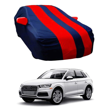 Oshotto Taffeta Car Body Cover with Mirror Pocket For Audi Q5 (Red, Blue)