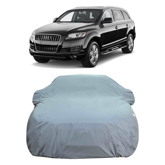 Oshotto Dark Grey 100% Anti Reflective, dustproof and Water Proof Car Body Cover with Mirror Pockets For Audi Q7 (2008-2017)