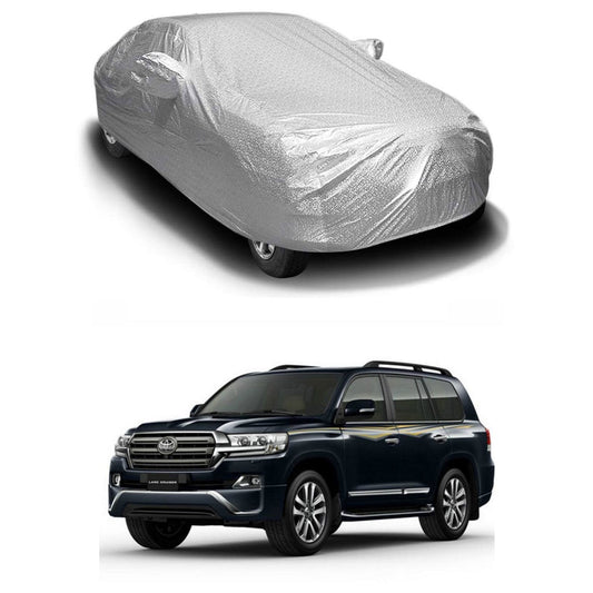 Oshotto Spyro Silver Anti Reflective, dustproof and Water Proof Car Body Cover with Mirror Pockets For Toyota Land Cruiser 200