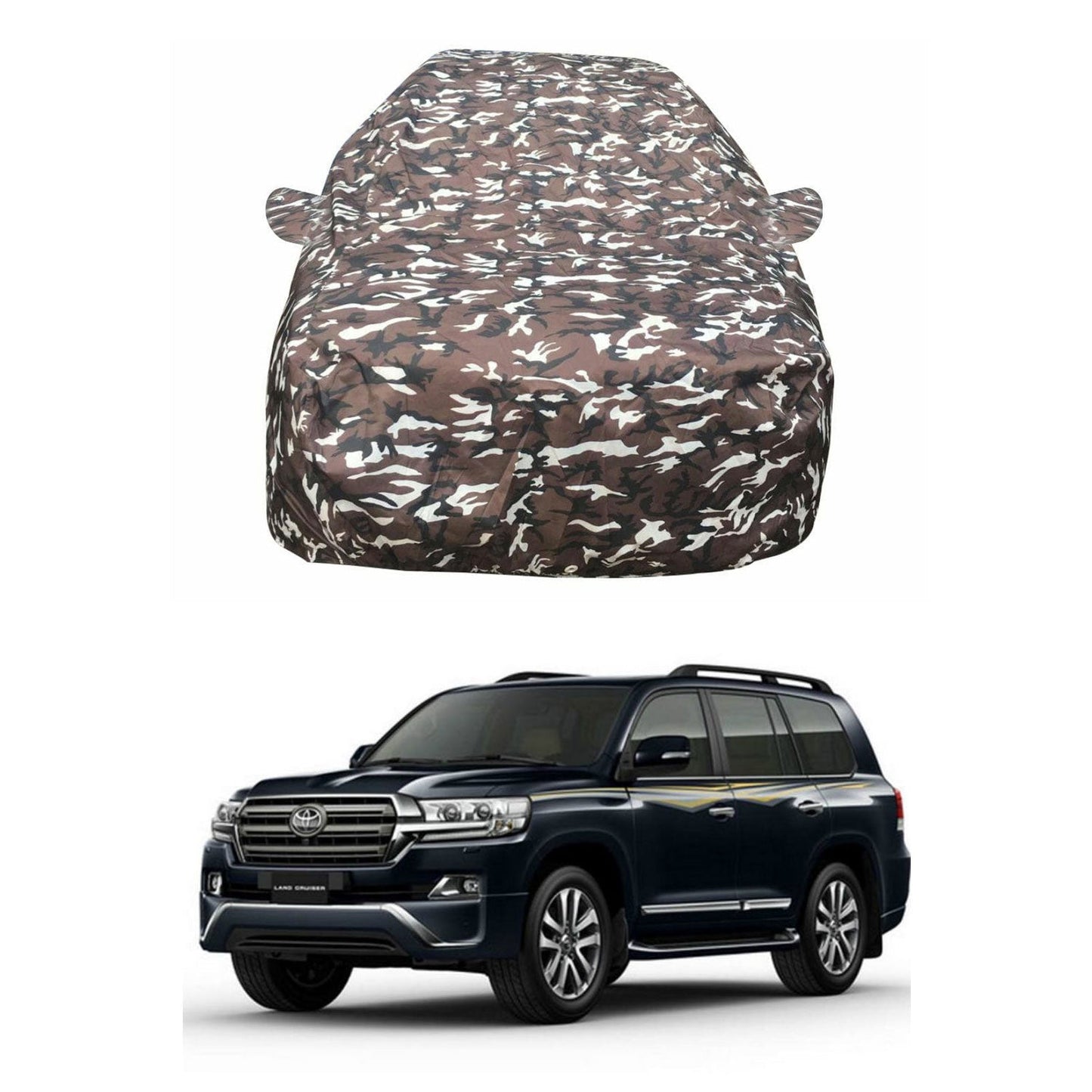 Oshotto Ranger Design Made of 100% Waterproof Fabric Car Body Cover with Mirror Pockets For Toyota Land Cruiser 200