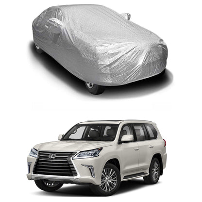 Oshotto Spyro Silver Anti Reflective, dustproof and Water Proof Car Body Cover with Mirror Pockets For Lexus LX 570
