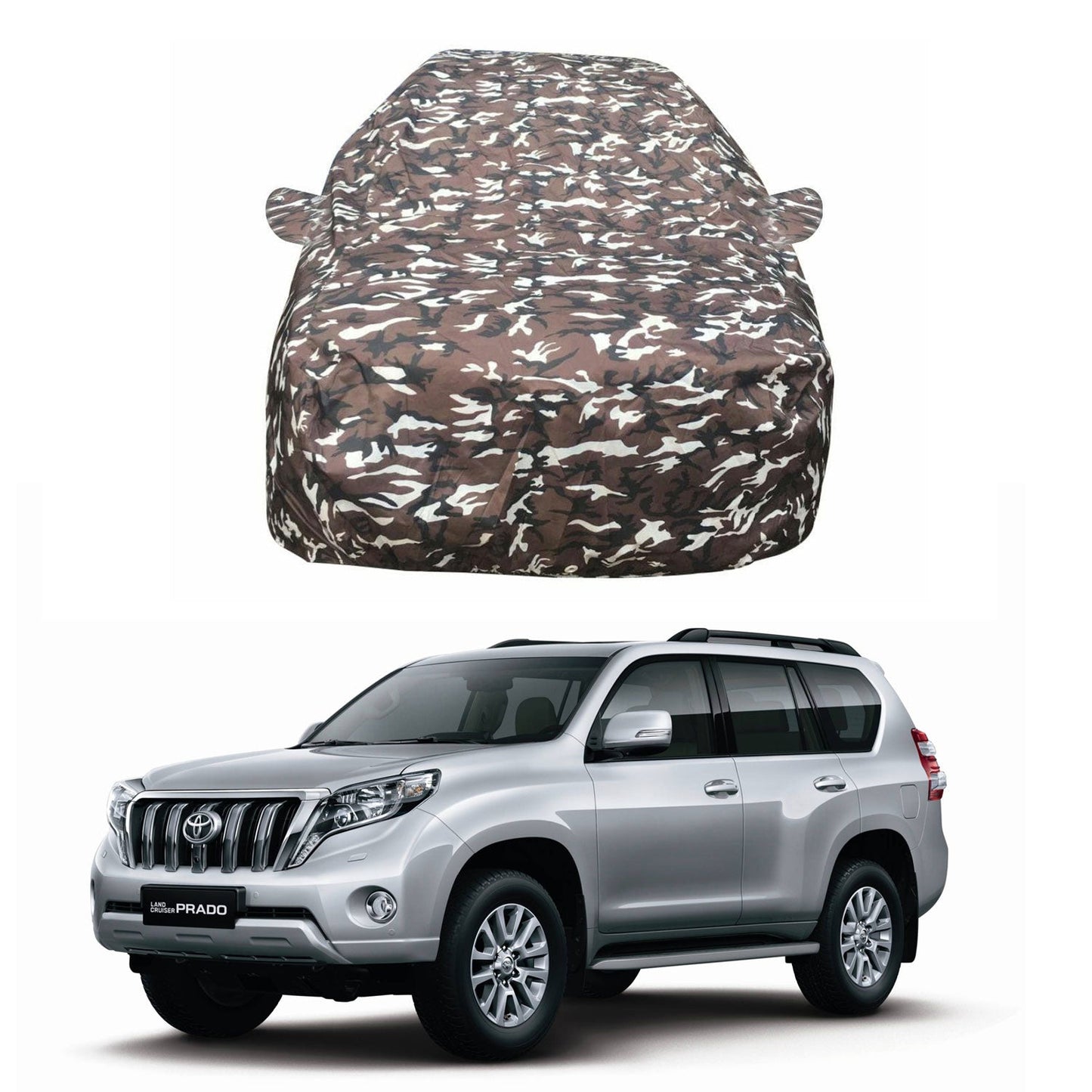 Oshotto Ranger Design Made of 100% Waterproof Fabric Multicolor Car Body Cover with Mirror Pockets For Toyota Land Cruiser Prado
