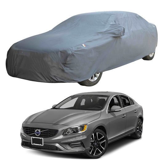 Oshotto Dark Grey 100% Anti Reflective, dustproof and Water Proof Car Body Cover with Mirror Pockets For Volvo S60