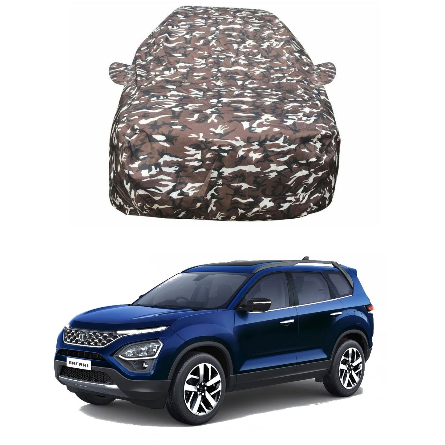Oshotto Ranger Design Made of 100% Waterproof Car Body Cover For Tata Safari 2021-2023