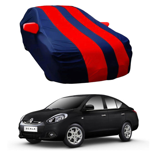 Oshotto Taffeta Car Body Cover with Mirror Pocket For Renault Scala/Fluence (Red, Blue)