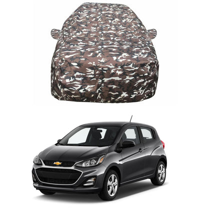 Oshotto Ranger Design Made of 100% Waterproof Fabric Multicolor Car Body Cover with Mirror Pocket For Chevrolet Spark