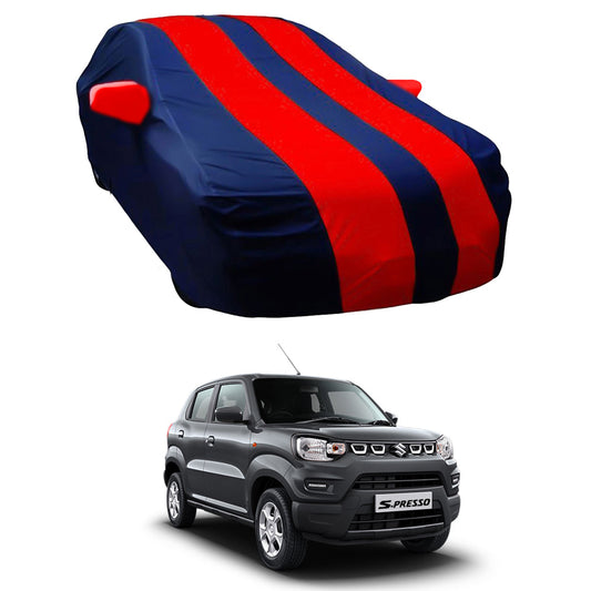 Oshotto Taffeta Car Body Cover with Mirror Pocket For Maruti Suzuki S-Presso (Red, Blue)