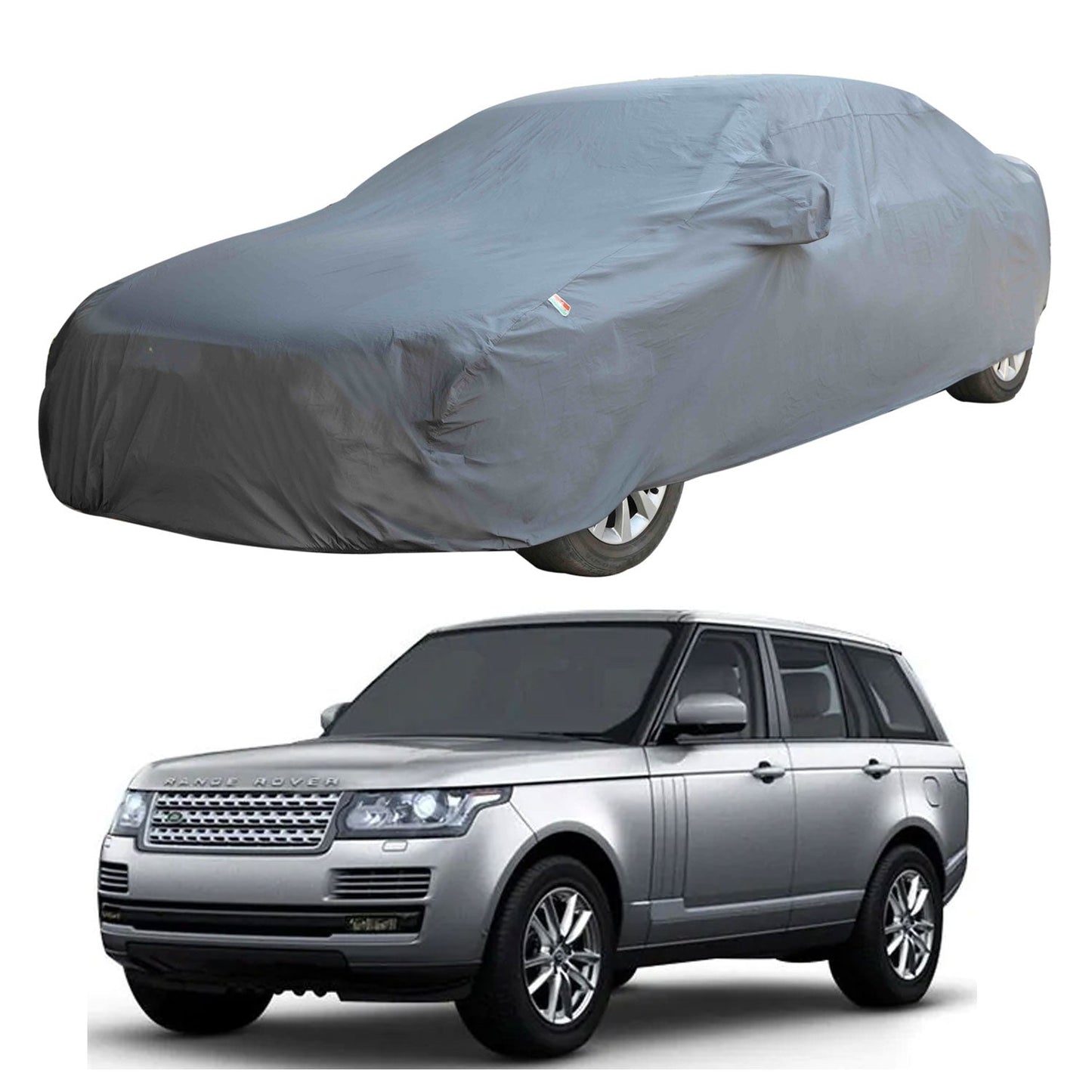 Oshotto Dark Grey 100% Anti Reflective, dustproof and Water Proof Car Body Cover with Mirror Pockets For Range Rover Autobiography