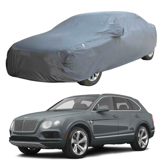 Oshotto Dark Grey 100% Anti Reflective, dustproof and Water Proof Car Body Cover with Mirror Pockets For Bentley Bentayga