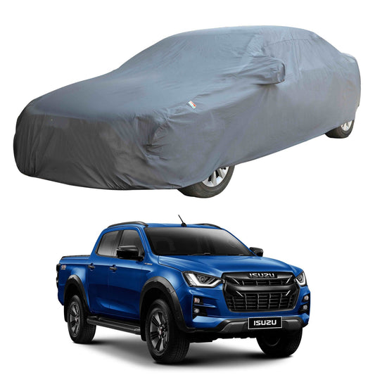 Oshotto Dark Grey 100% Anti Reflective, dustproof and Water Proof Car Body Cover with Mirror Pockets For Isuzu D-Max V-Cross