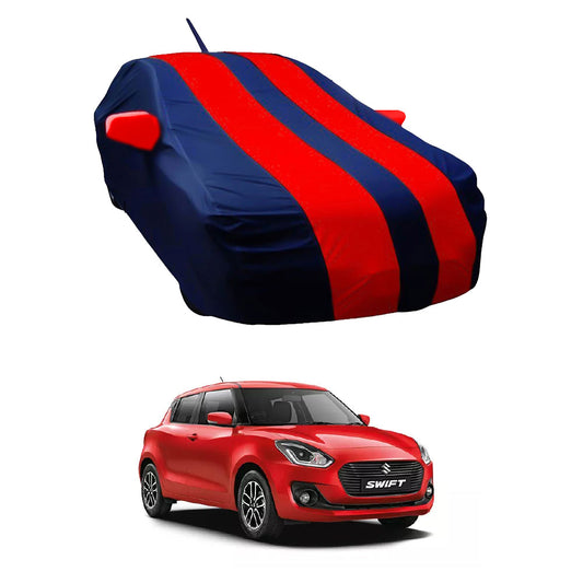 Oshotto Taffeta Car Body Cover with Mirror and Antenna Pocket For Maruti Suzuki Swift 2018-2023 (Red, Blue)