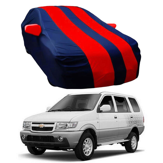 Oshotto Taffeta Car Body Cover with Mirror Pocket For Chevrolet Tavera (Red, Blue)