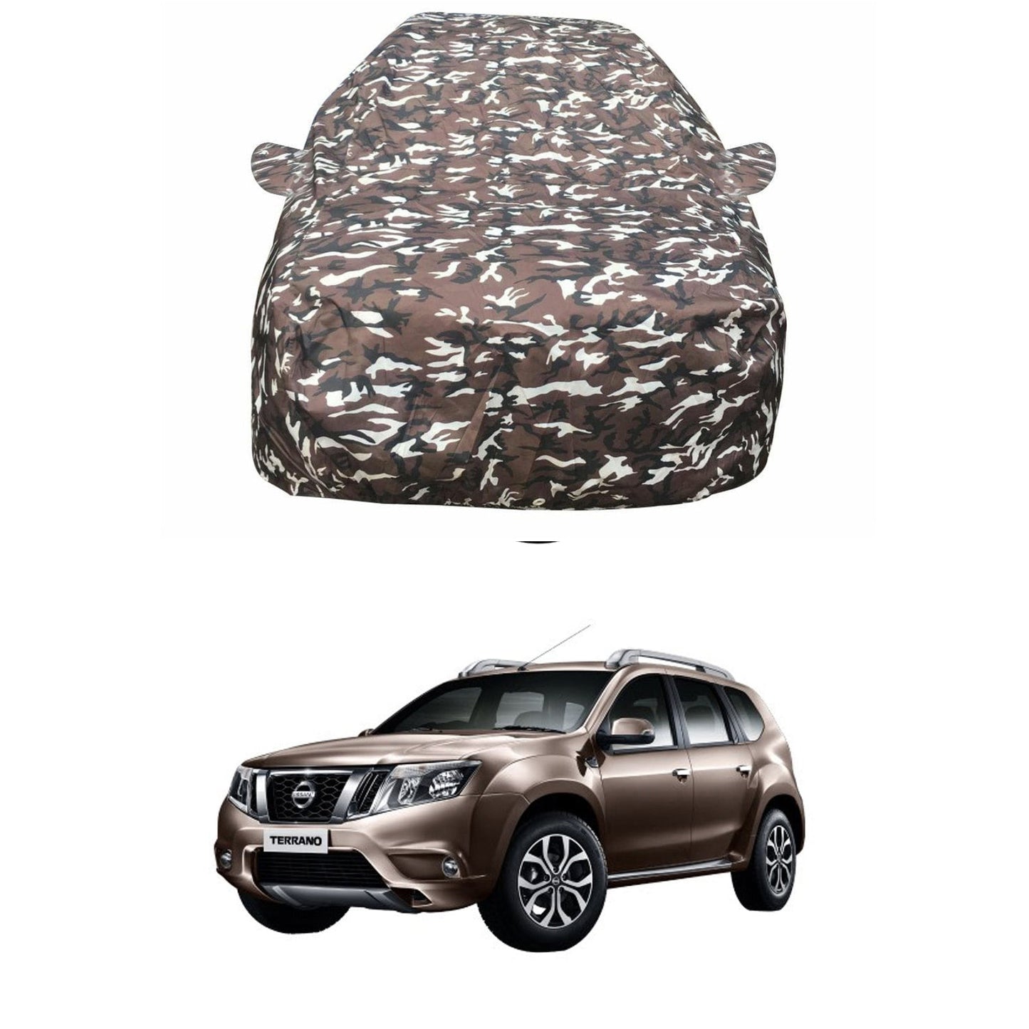 Oshotto Ranger Design Made of 100% Waterproof Car Body Cover with Mirror Pockets For Nissan Terrano