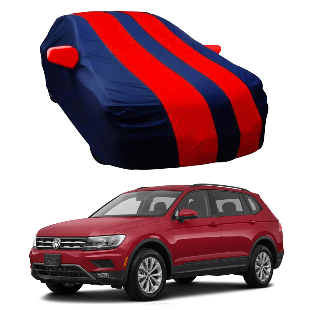 Oshotto Taffeta Car Body Cover with Mirror Pocket For Volkswagen Tiguan (Red, Blue)