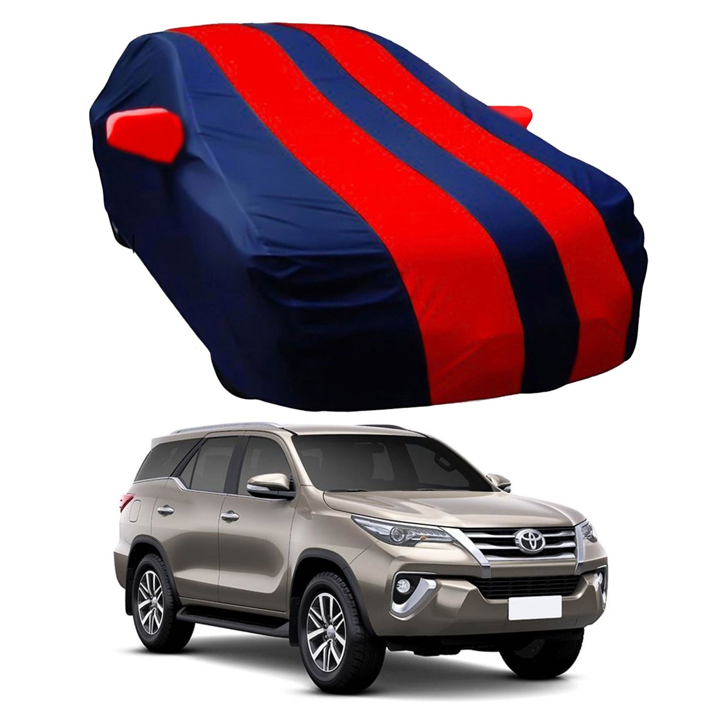 Oshotto Taffeta Car Body Cover with Mirror Pocket For Toyota Urban Cruiser (Red, Blue)