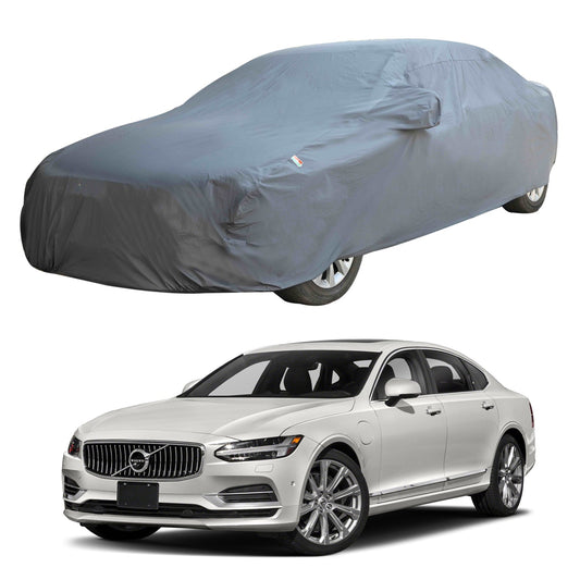 Oshotto Dark Grey 100% Anti Reflective, dustproof and Water Proof Car Body Cover with Mirror Pockets For Volvo S90