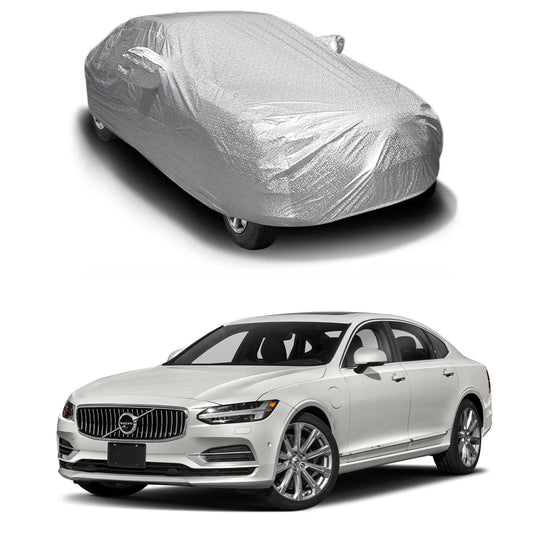 Oshotto Spyro Silver Anti Reflective, dustproof and Water Proof Car Body Cover with Mirror Pockets For Volvo S-90