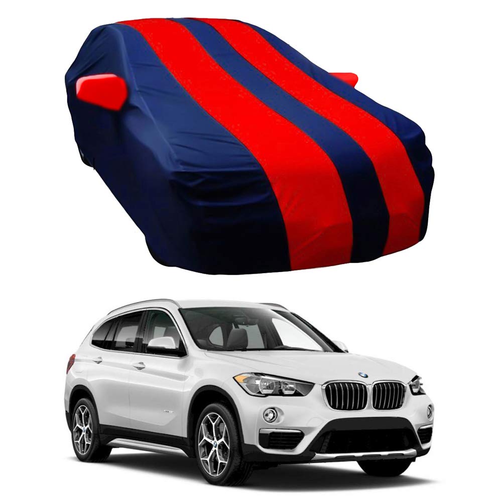 Oshotto Taffeta Car Body Cover with Mirror Pocket For BMW X1 (Red, Blue)