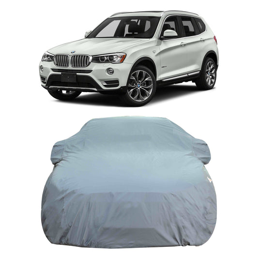 Oshotto Dark Grey 100% Anti Reflective, dustproof and Water Proof Car Body Cover with Mirror Pockets For BMW X3