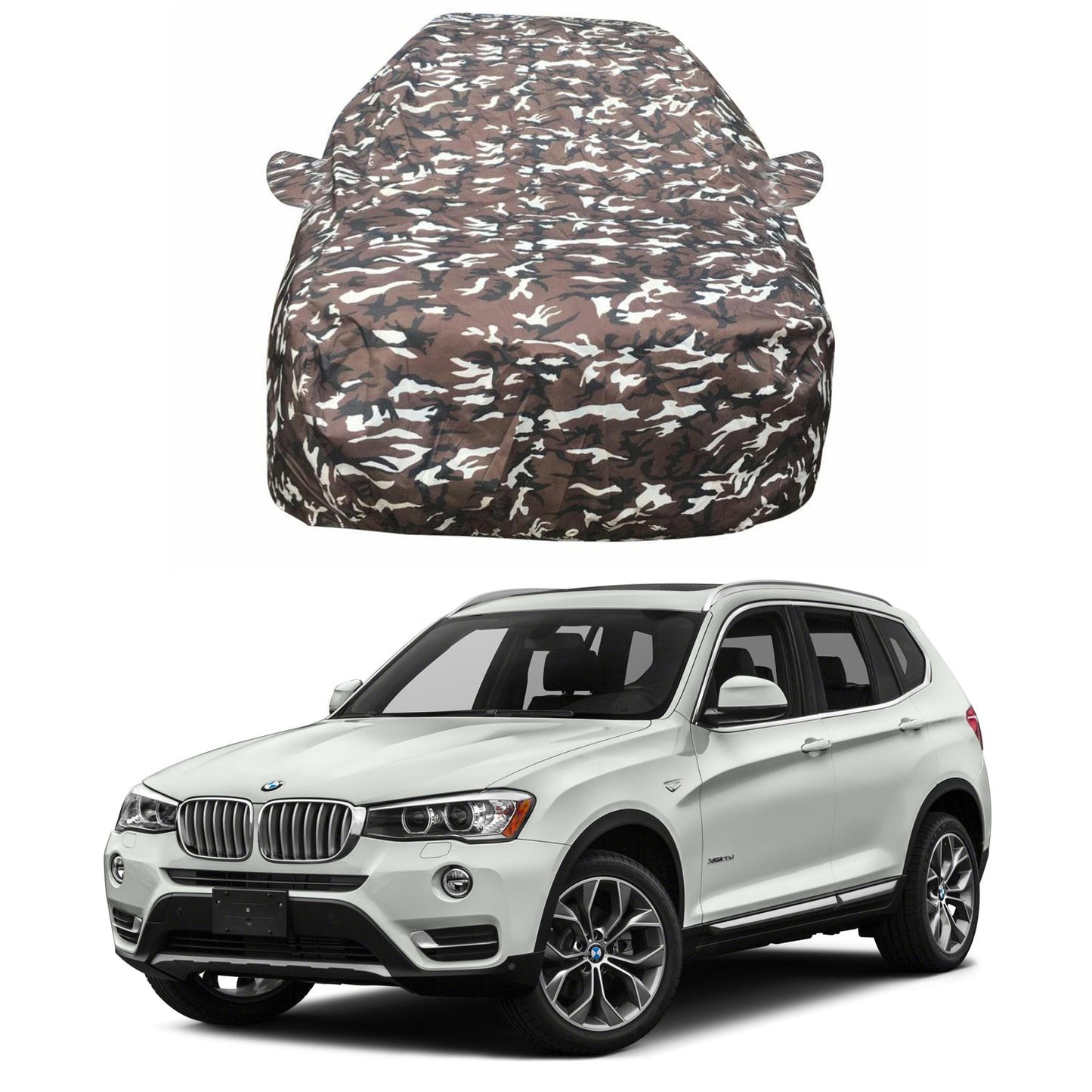 Oshotto Ranger Design Made of 100% Waterproof Fabric Multicolor Car Body Cover with Mirror Pockets For BMW X3