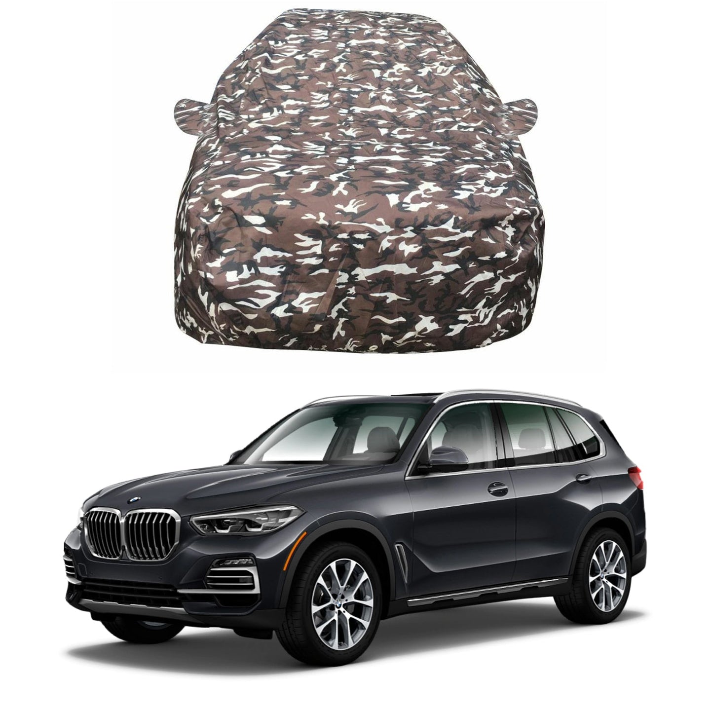 Oshotto Ranger Design Made of 100% Waterproof Fabric Multicolor Car Body Cover with Mirror Pockets For BMW X5 (2015-2019)