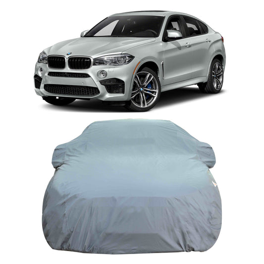 Oshotto Dark Grey 100% Anti Reflective, dustproof and Water Proof Car Body Cover with Mirror Pockets For BMW X6