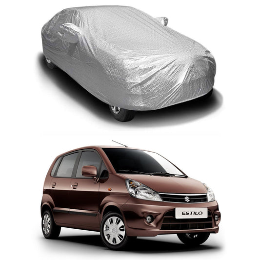 Oshotto Spyro Silver Anti Reflective, dustproof and Water Proof Car Body Cover with Mirror Pockets For Maruti Suzuki Zen Estilo