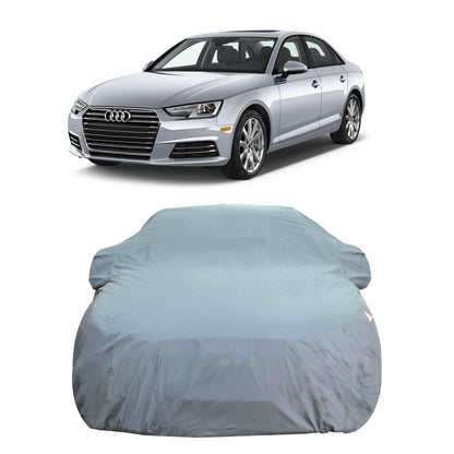 Oshotto Dark Grey 100% Anti Reflective, dustproof and Water Proof Car Body Cover with Mirror Pockets For Audi A4 2017-2023