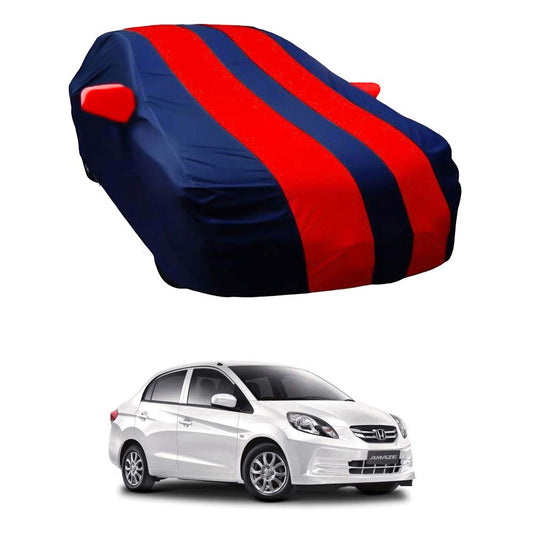 Oshotto Taffeta Car Body Cover with Mirror Pocket For Honda Amaze 2018-2023 (Red, Blue)