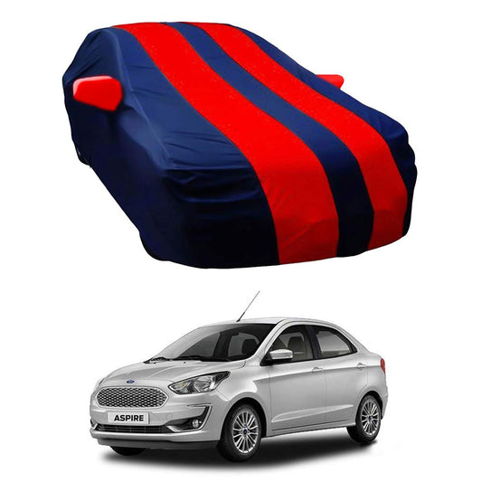 Oshotto Taffeta Car Body Cover with Mirror Pocket For Ford Aspire (Red, Blue)