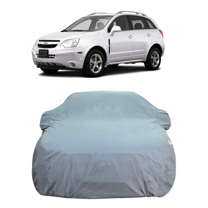 Oshotto Dark Grey 100% Anti Reflective, dustproof and Water Proof Car Body Cover with Mirror Pocket For Chevrolet Captiva