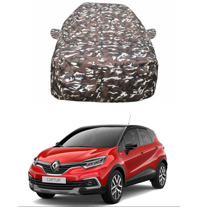 Oshotto Ranger Design Made of 100% Waterproof Fabric Multicolor Car Body Cover with Mirror Pocket For Renault Captur