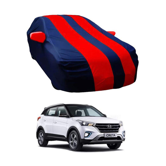 Oshotto Taffeta Car Body Cover with Mirror Pocket For Hyundai Creta (2015-2019) All Models (Red, Blue)