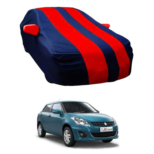 Oshotto Taffeta Car Body Cover with Mirror Pocket For Maruti Suzuki Swift Dzire 2008-2011 (Red, Blue)