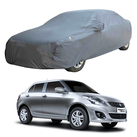 Oshotto Dark Grey 100% Anti Reflective, dustproof and Water Proof Car Body Cover with Mirror Pocket For Maruti Suzuki Swift Dzire 2008-2011