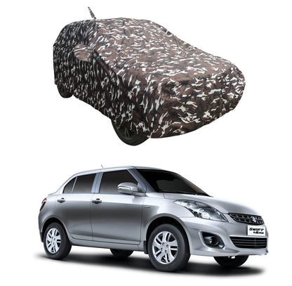 Oshotto Ranger Design Made of 100% Waterproof Multicolor Car Body Cover with Mirror Pockets For Maruti Suzuki Swift Dzire 2012-2023 (with Antenna Pocket)