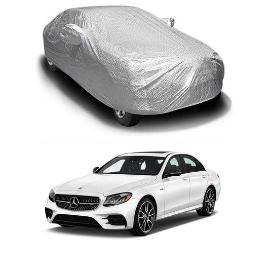 Oshotto Spyro Silver Anti Reflective, dustproof and Water Proof Car Body Cover with Mirror Pockets For Mercedes Benz E-Class 2017-2023