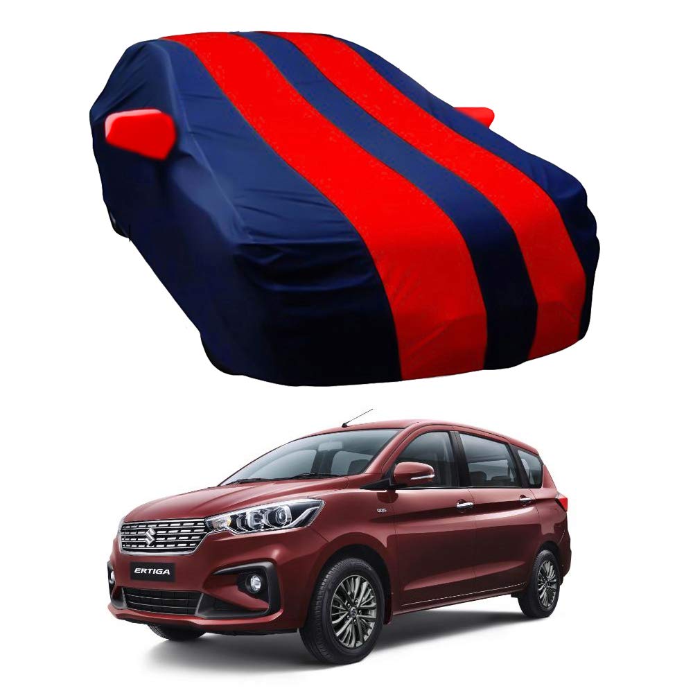 Oshotto Taffeta Car Body Cover with Mirror Pocket For Maruti Suzuki Ertiga 2018-2023 (Red, Blue)