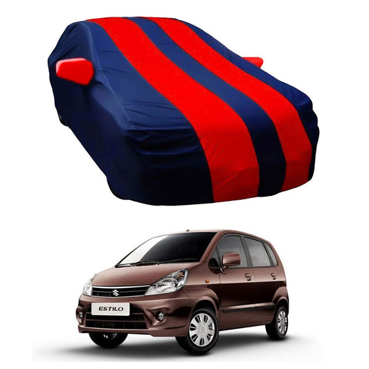 Oshotto Taffeta Car Body Cover with Mirror Pocket For Maruti Suzuki Zen Estilo (Red, Blue)