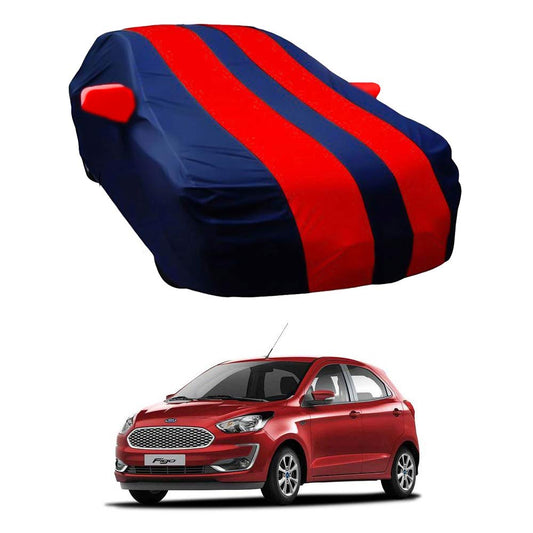 Oshotto Taffeta Car Body Cover with Mirror Pocket For Ford Figo (Red, Blue)