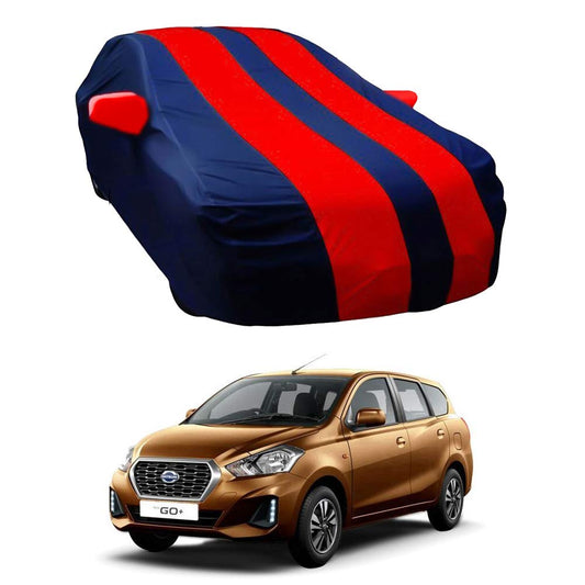 Oshotto Taffeta Car Body Cover with Mirror Pocket For Datsun Go Plus (Red, Blue)