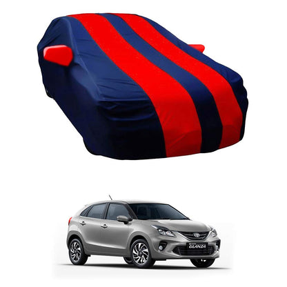 Oshotto Taffeta Car Body Cover with Mirror Pocket For Toyota Glanza (Red, Blue)